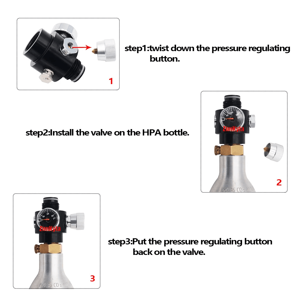 Pneumatisch gereedschap CO2-luchtregelaar Drukregeling Instelbaar 0-200PSI of 0-800PSI Voor.825 "-14NGO G1/2-14 schroefdraad Tankcilinder