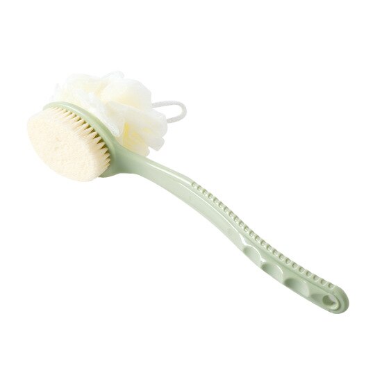 Long Handle Bath Ball Brush for Adult Soft Shower Mesh Foaming Sponge Body Skin Cleaner Exfoliating Scrubber Back Brush