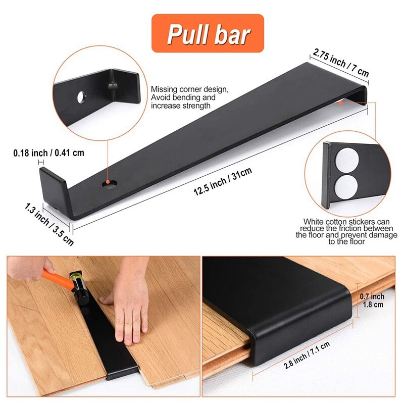 Laminaat Houten Vloeren Installatie Kit, Houten Vloeren Kit Met Pull Bar,40Pcs Spacers, en Dubbele Geconfronteerd Hamer.