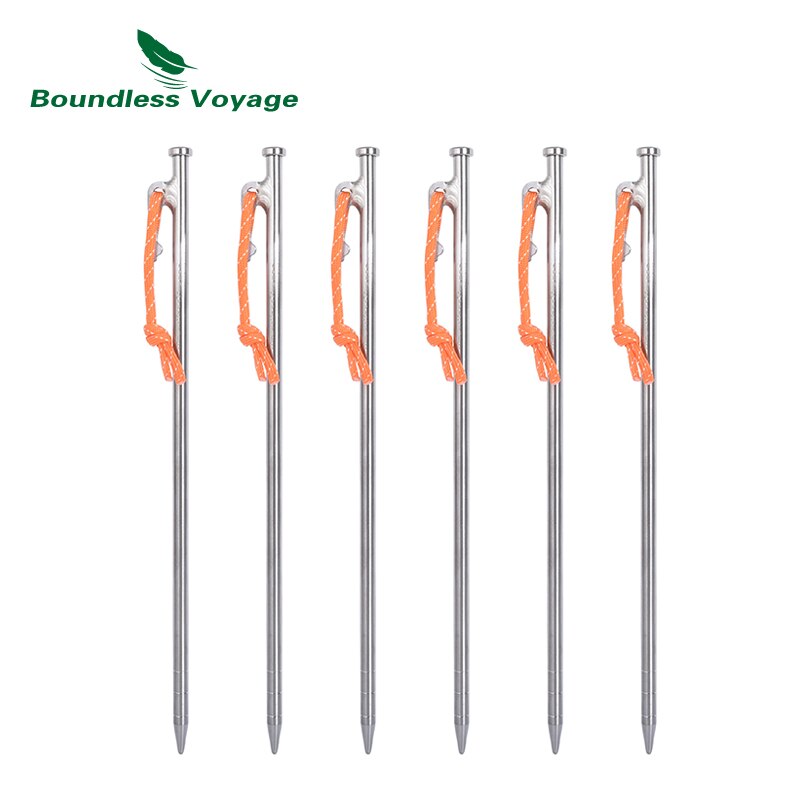 Viaggio senza limiti 24 30 35CM picchetti per tende da campeggio in lega di titanio per impieghi gravosi chiodi per escursioni tutto'aperto escursionismo giardinaggio