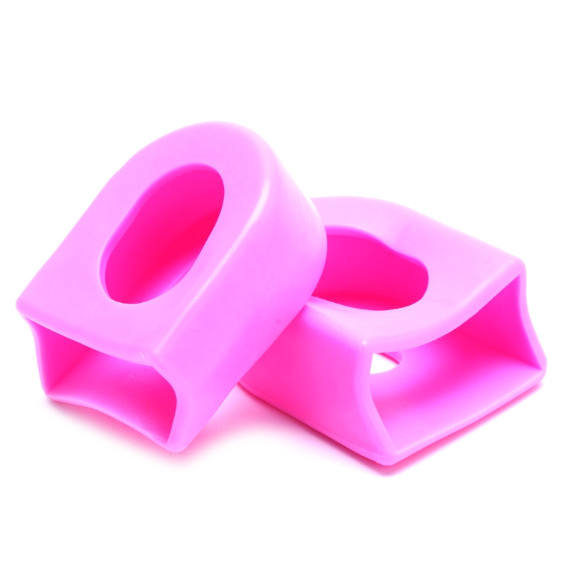 Juego de bielas para bicicleta, funda protectora de manivela, botas de brazo de bicicleta de montaña y carretera, engranaje fijo, 1 ud.: Rosa