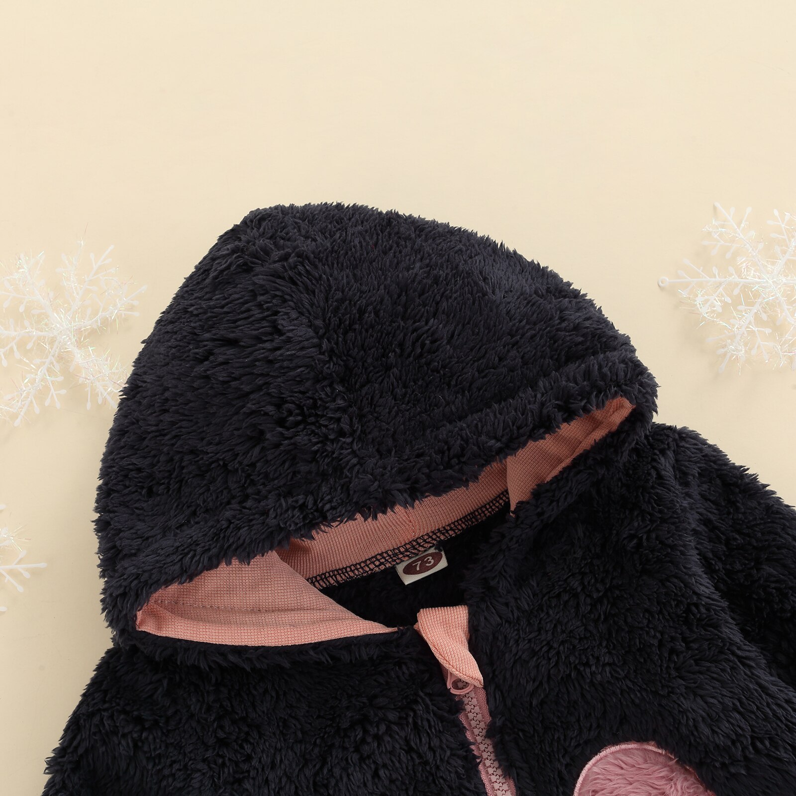 Citgeett Winter Kid Girl cappotto in velluto manica lunga collo con cappuccio cerniera tasche a cuore autunno caldo top allentati abiti