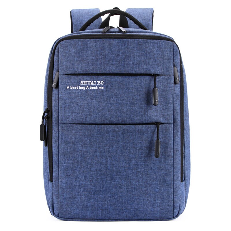 15.6 Inch Laptop Rugzak Mannen Mannelijke Rugzakken Zakelijke Notebook Mochila Waterdichte Back Pack Usb Opladen Tassen Reistas XA615ZC: Blue