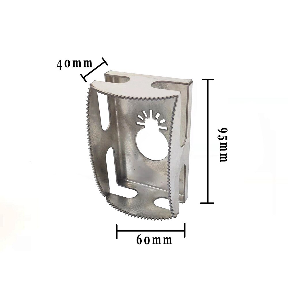 Square Slot Cutter Woodworking Square Hole Cutter Saw Tool Gypsum Board Slotter Drill Bit Hole Puncher Woodworking Tools: 60x95mm silver 2