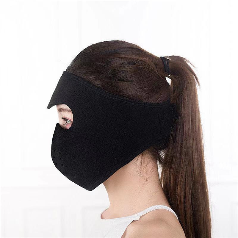 Winter Warm Mask Heating Thickened Fleece Mask Earmuffs For Women Men Outdoor Windproof Dustproof Face Ear Protection Full Masks