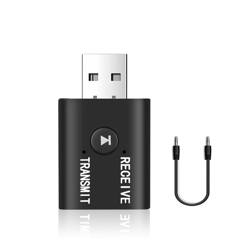 Odbiornik audio USB 5.0 zgodny z Bluetooth Nadajnik do komputera samochodowego TV Głośnik do laptopa Zestaw słuchawkowy Muzyka Audio Adapter bezprzewodowy: Default Title