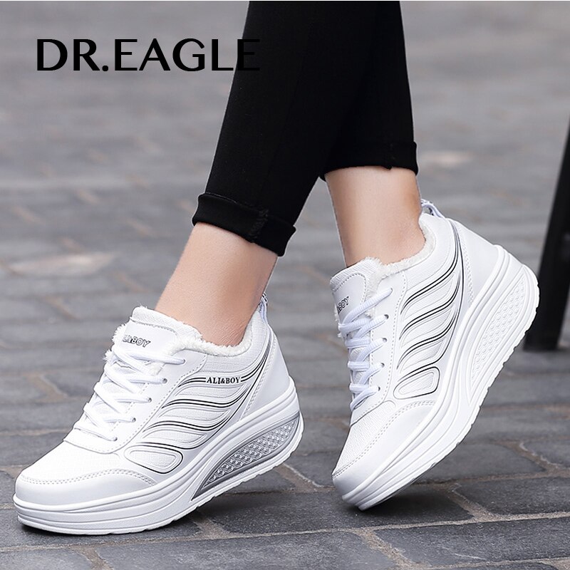 DR.EAGLE trainers ladies shoes sports for women winter sneakers platform fitness slimming Swing sport shoes female