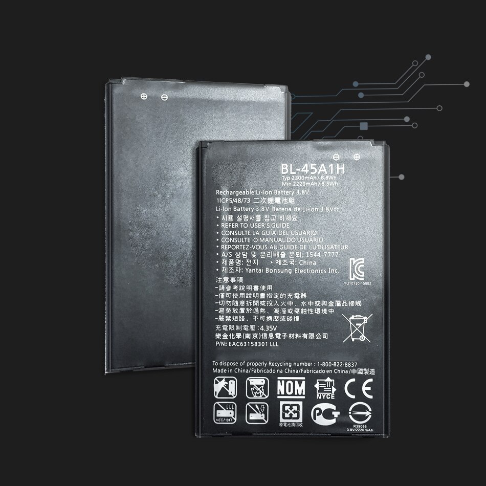 For LG K10 K20 Plus K30 K4 K7 K8 F670L F670K F670 K420N LTE Q10 K420 Battery BL 45A1H BL-45A1H BL-46ZH BL-46G1F BL-45F1F
