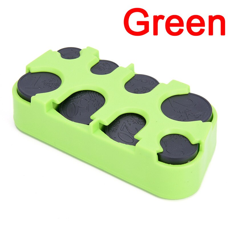 Plastic muntenverzameling portemonnee portemonnee organizer houder mini euromunten dispenser voor bus taxi auto muntwisselaar houder: Groente