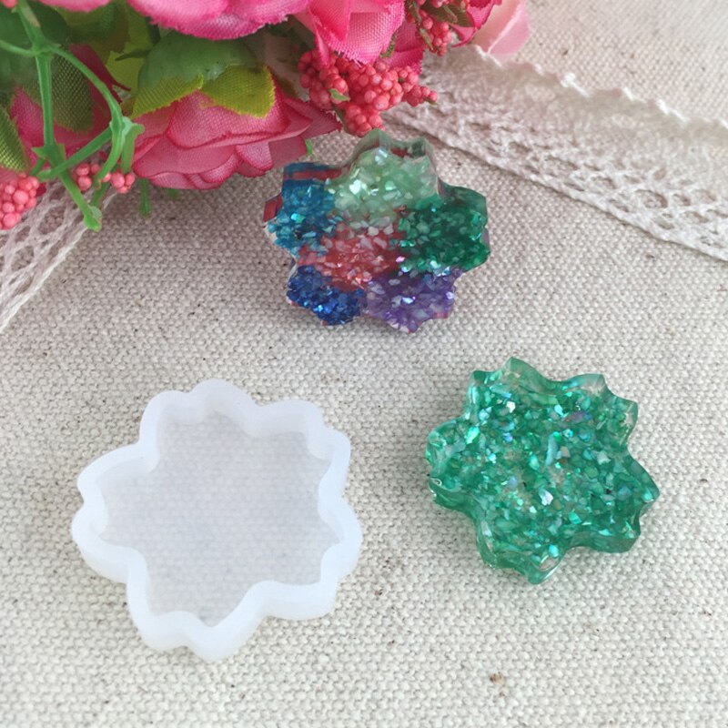 Sakura, colgante artesanal DIY de resina transparente UV, moldes de combinación de silicona epoxi para DIY, accesorios de joyería 1 unidad