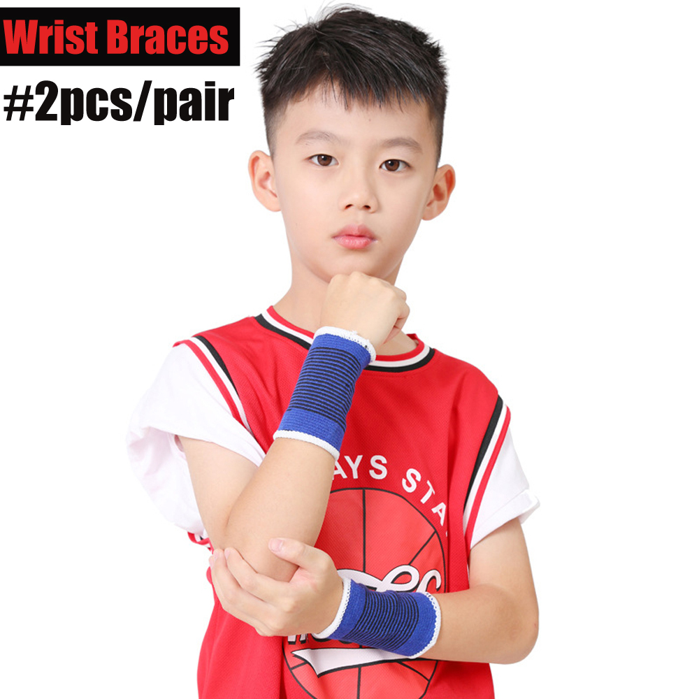 JUUMMP 1 paar gebreide enkelbrace compressie kinderen sport hardlopen elastische enkelsteun kinderen elleboog polssteun: Bruin