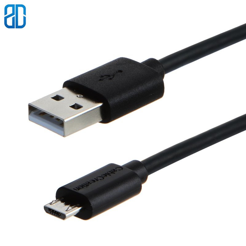 Micro USB Kabel 6 Voeten USB 2.0 naar Micro-Usb-kabel, high-Speed A Male naar Micro B, Triple Afgeschermde Kabel, 1.8 Meter/Zwart