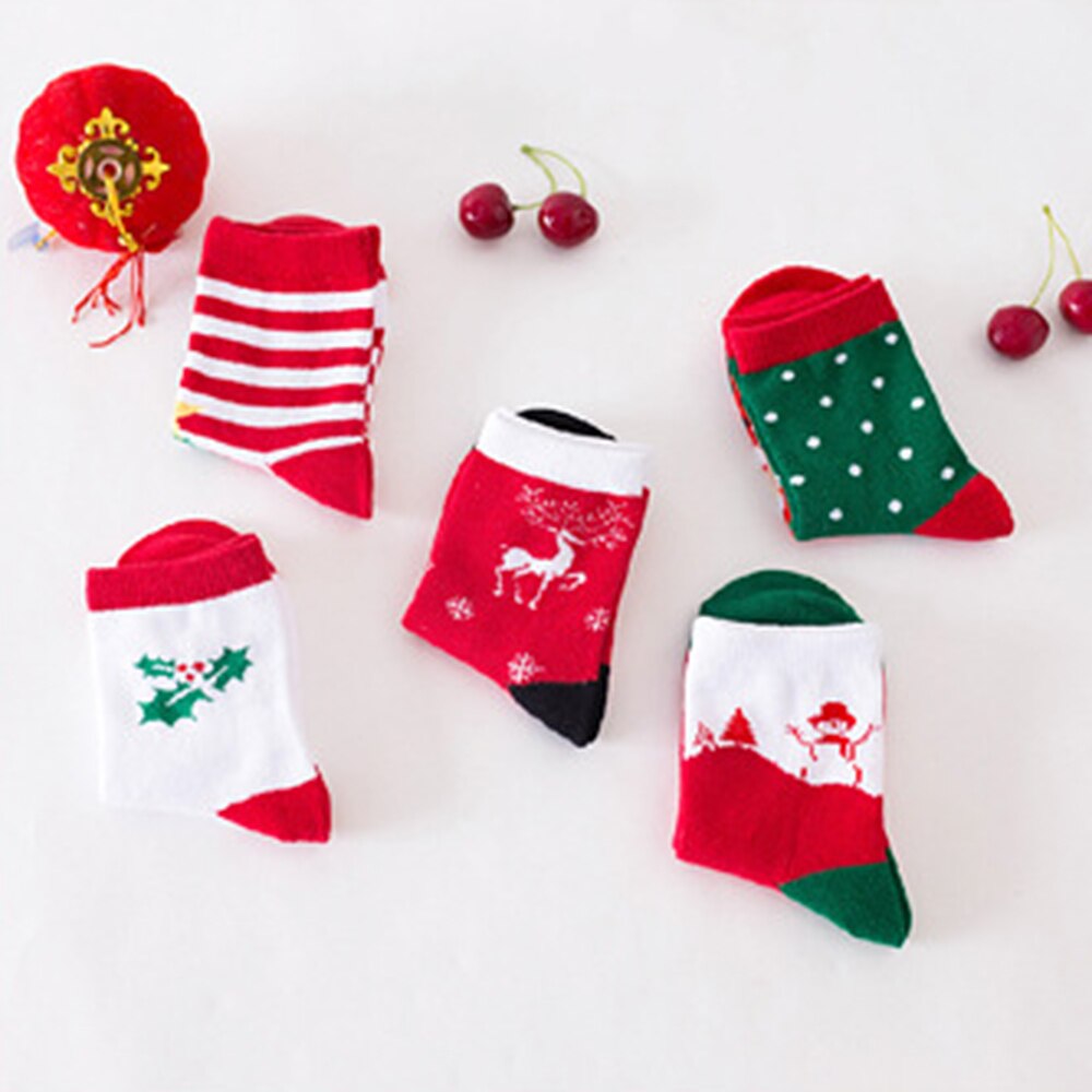 5 paren/set Baby Katoenen Sokken Jongens Meisjes Kerst Sokken Match Kerst Kostuum Voor Kid Kinderen Christmas Party Nieuwjaar Party