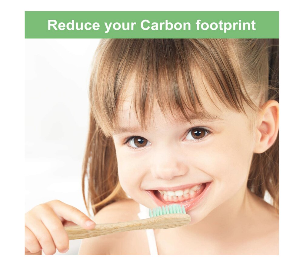 Toothbrush bamboo toothbrush rainbow degradable soft fiber toothbrush solid bamboo handle toothbrush