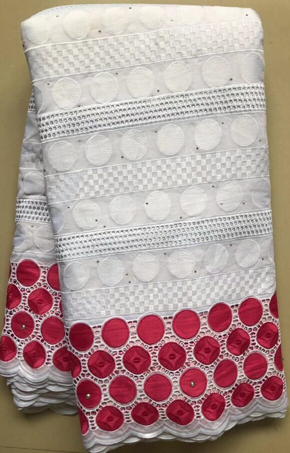  Swiss Voile Lace In Switzerland High  African Cotton Lace Fabric With Stone For Nigerian Every Dress Party YLL4399