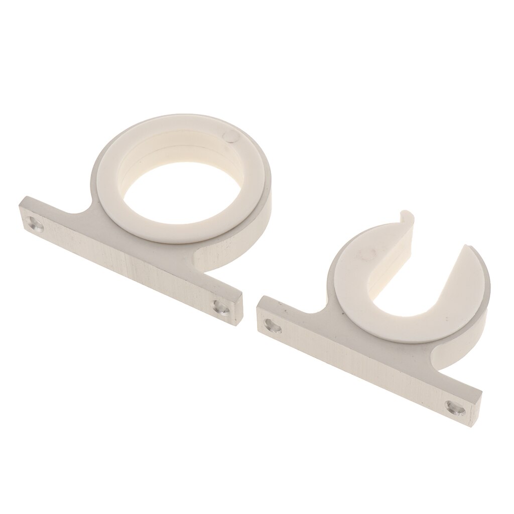 2pcs Horizontal Boat Fishing Pole Rod Rack Storage Holder Organizer, White