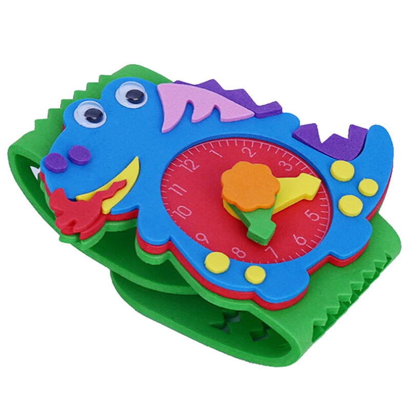DIY 3D EVA espuma pegatinas para manualidades reloj hecho a mano reloj aprendizaje niños juegos educativos nuevos juguetes