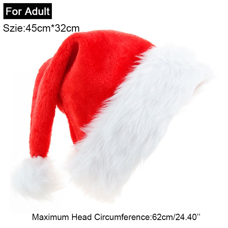 Navidad nouvel an épais en peluche noël épais chapeau enfants décorations de noël pour la maison père noël hiver de: For Adult