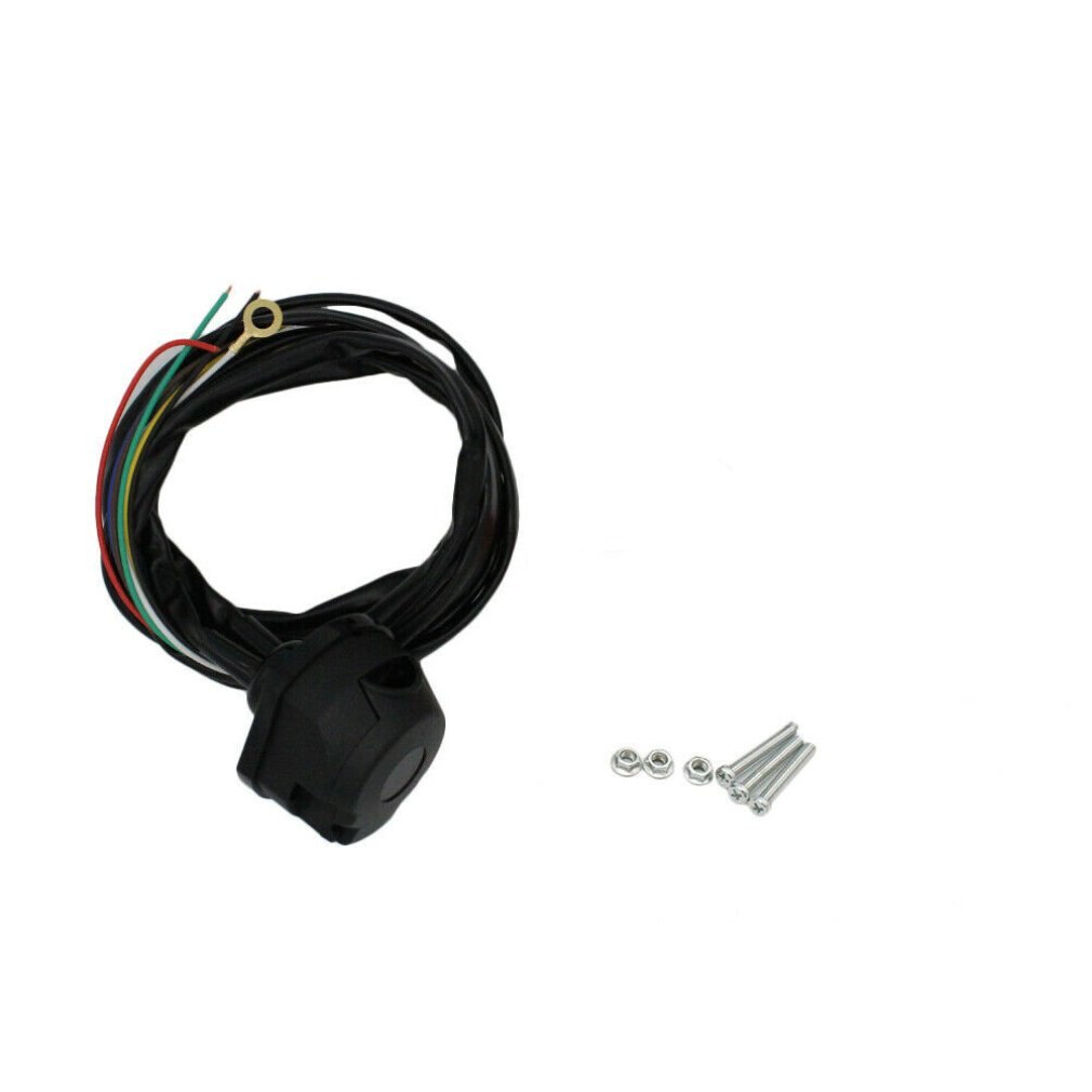 Juego de cables para remolque de 7 núcleos, 2M, juego de enchufes para remolque, Kit eléctrico de 7 pines, arnés con gancho de tracción, accesorios para coche