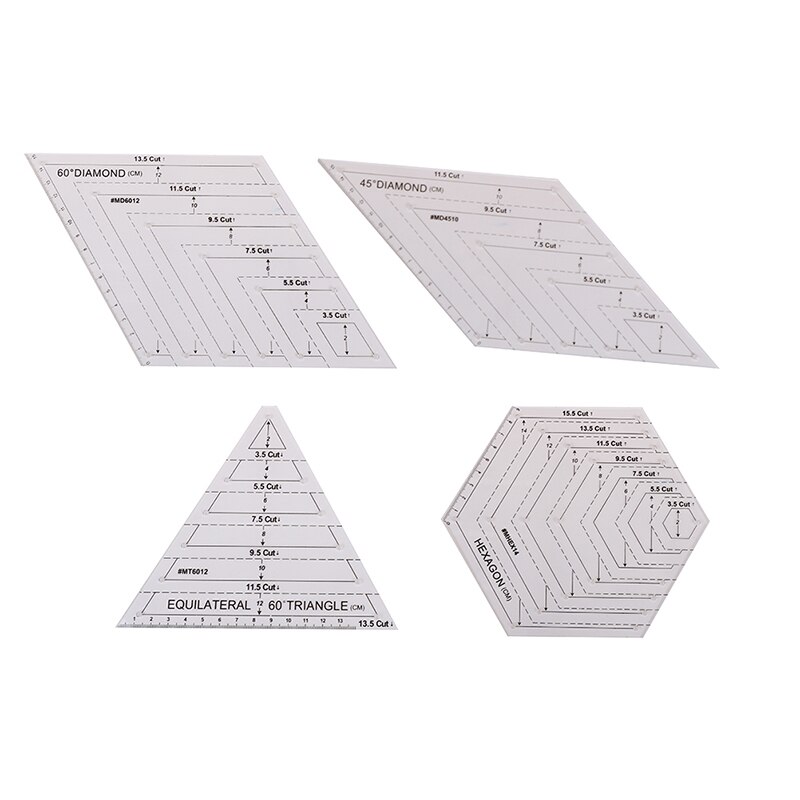 1PCS Patchwork Tailor Craft Ironing Ruler Measuring Tool Cloth Cutting Rulers Patchwork Ruler Quilting Rule DIY Sewing Tools