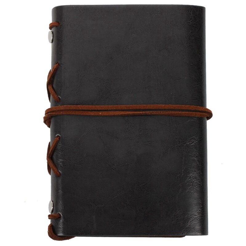 Leather Bound Blank Pages Journal Diary Notepad Notebook (Black) S & Leather Notebook for Men & Women, Red Wine