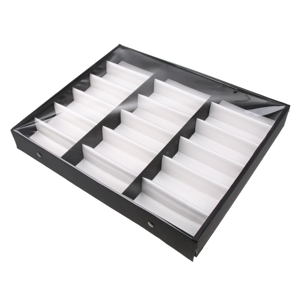 18 Slots Plastic Eyewear Tray Opbergdoos Horloge Vitrine Organizer Houder Voor Brillen Zonnebril