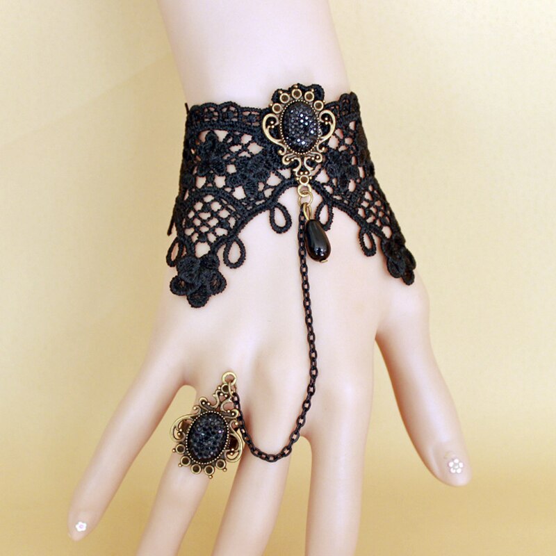 Bracelet Vintage Steampunk Gloves For WomenWrist Cuff Gear Lace Handwear Accessories Couple Bijoux: 4