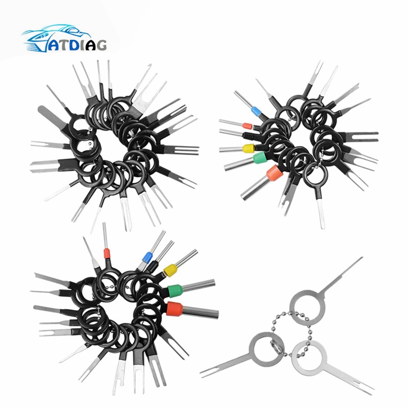 59pcs Car Terminal Removal Tool Wire Plug Connector Extractor Puller Release Pin Extractor Kit For CarPlug Repair Tools