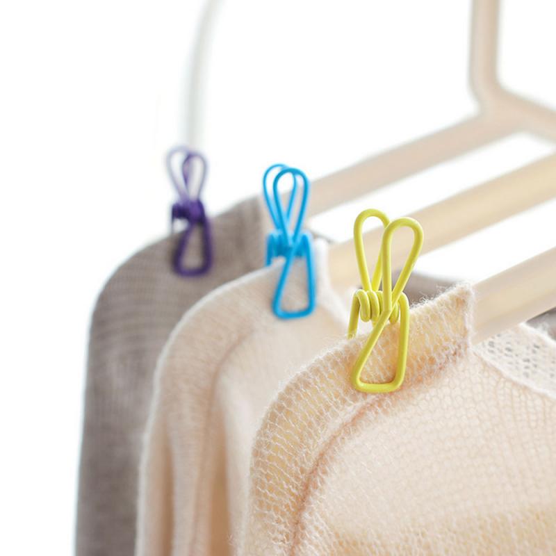 ! 10pcs Stainless Steel Clothes Pegs Clothes Pins For Coat Pants Laundry Drying Pegs Beach Towel Clip Washing Towel Holder