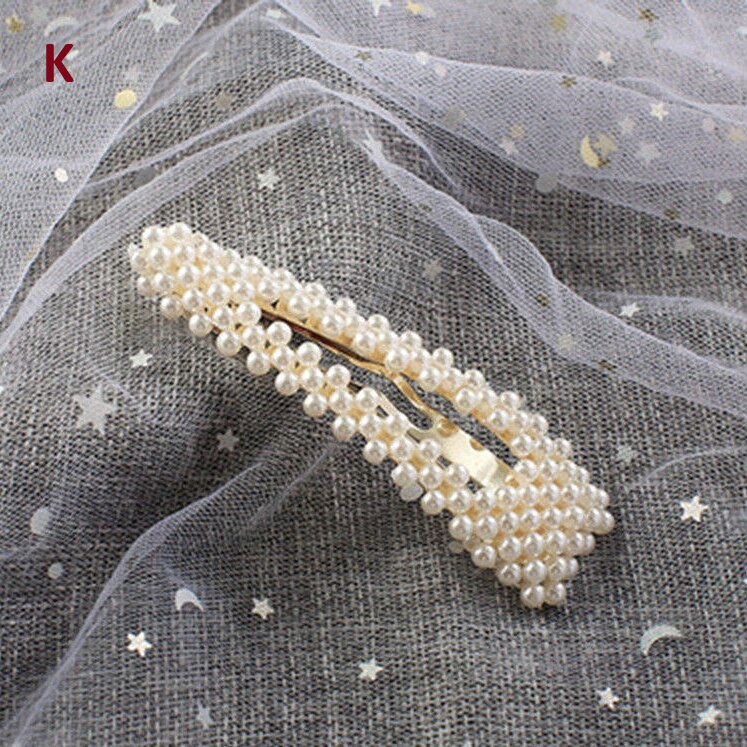 Korean Pearl Hair Clip for Women Barrette Hair Pins Barrettes Jewelry BB Hair Clips for Girls Styling Accessories: K