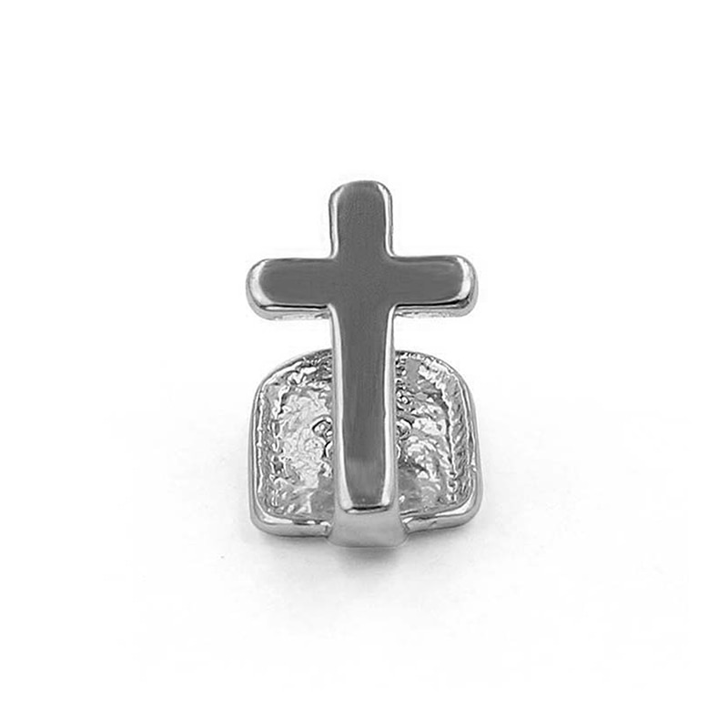 Solo Metal Rock rapero Cross Grills Tooth Cap decoración de dientes de Hip Hop Cosplay joyería Dental parrillas