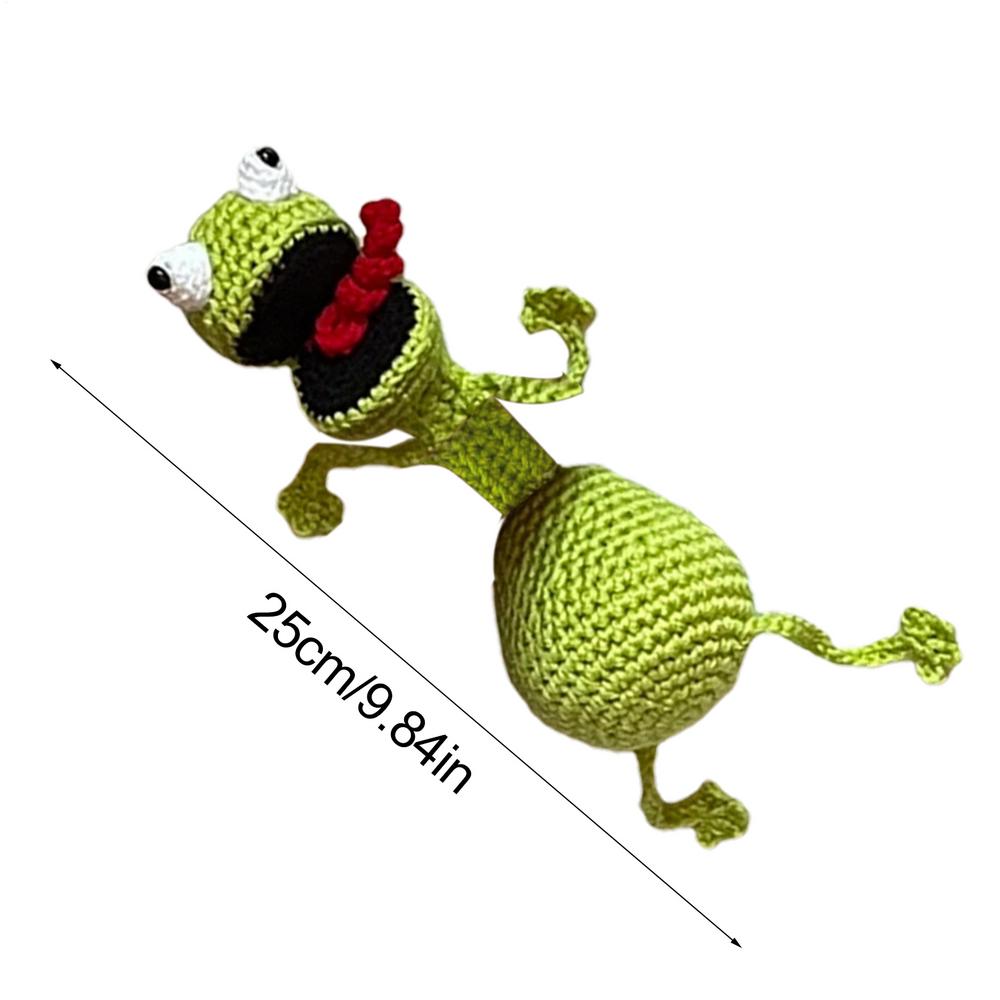 Sjov dørstopper dørstoppere sød hæklet dørkile husholdningsdørbeslag håndlavet dørbeslag vindtæt gulvdekoration: Rød