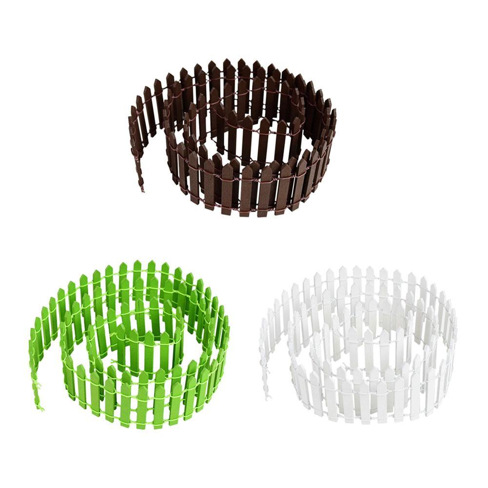 90/roll 3cm 5cm Mini Wooden Fence Wood Barrier DIY Mini Landscape Fairy Garden Figurines Miniatures Accessories Handmade Crafts