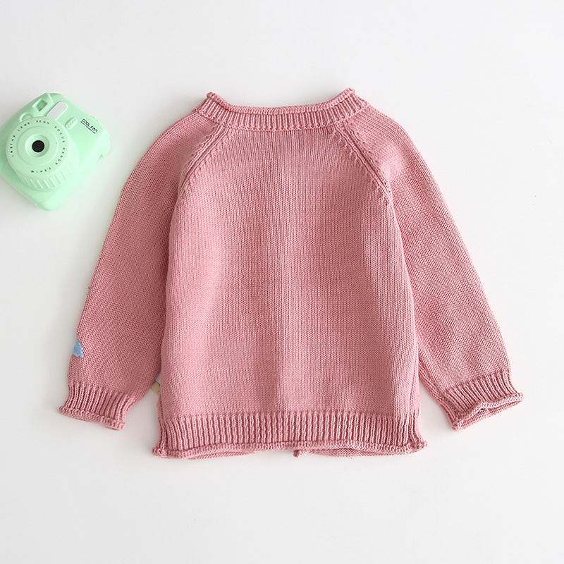 Baby Meisje Trui Borduren Lange Mouwen Gebreide Vest Bovenkleding Kinderkleding Winter Baby Meisje Kleding 0-3T E83020