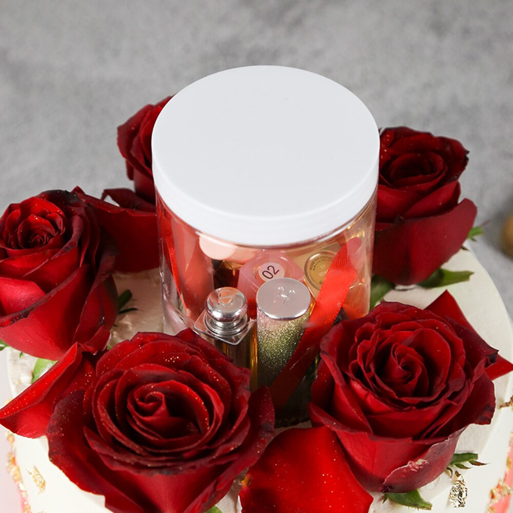 2-Layer Happy Birthday Cake Stand With Surprize Box Surprising Cake Stand