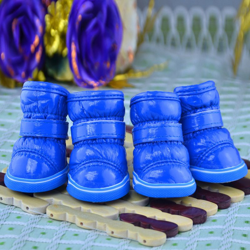4 pièces/ensembles hiver chien chaussures de pluie imperméables pour petits chiens polaire chiot chaussures pour animaux de compagnie chien bottes de neige Chihuahua Yorkie Teddy Sho