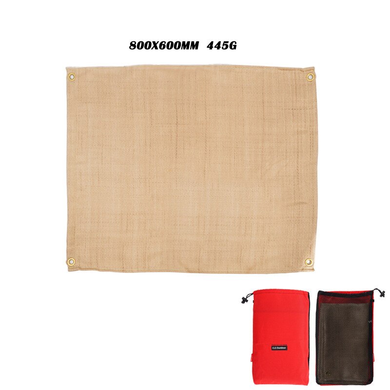 80 x 100cm svejsetæppe glasfiber højtemperaturbestandighed brandsikkert stof brandslukningstæppe til campingkøkken ude: M
