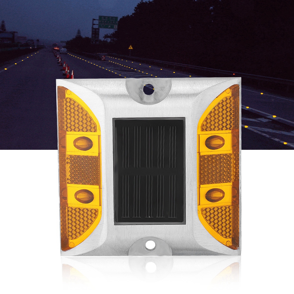 Støbning aluminium road stud lys udendørs soldrevet automatisk opladning led lampe vandtæt til vejvej