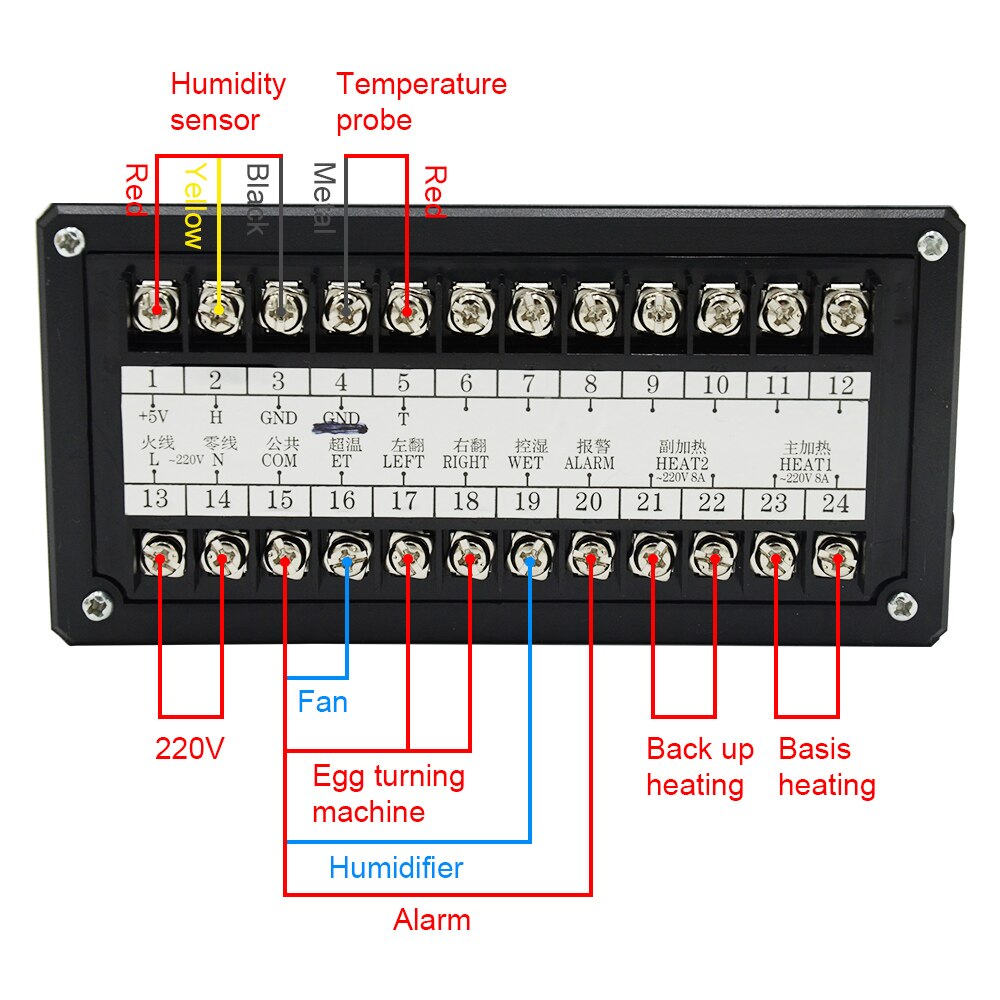 220V XM-18 Controller Hatchery Machine Digital Temperature Humidity Automatic Incubator Controller Egg Brooder Accessories