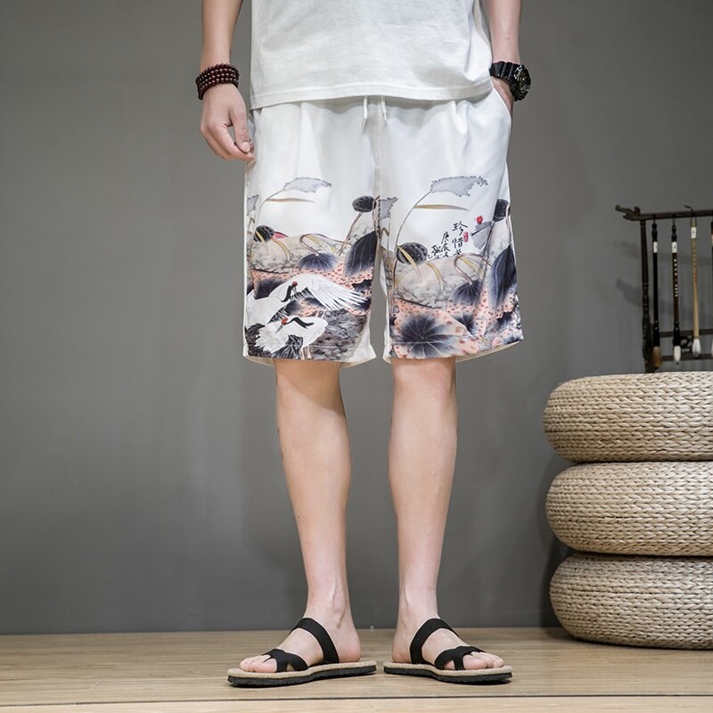 Kung Fu Broek Traditionele Chinese Kleding Voor Mannen Broek Linnen Heren Kimono Broek Board Shorts Voor Mannen Bijgesneden Broek 10883: 2 / Xl