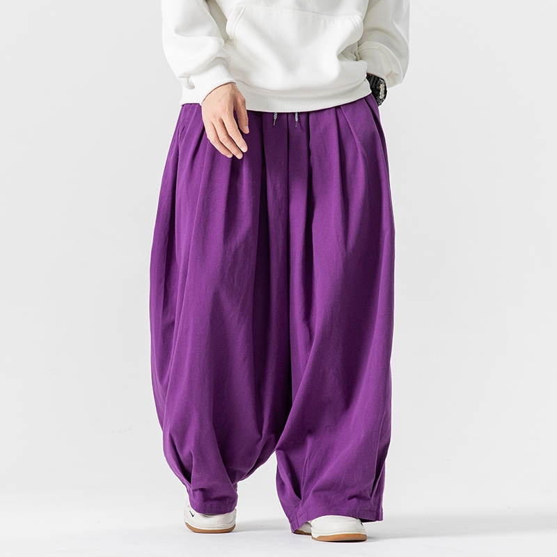 Stora herrbyxor med vida ben och elastisk midja, joggingbyxor med herrbyxor, casual, harembyxor, baggy, herr, mjukisbyxor, stor storlek 5xl