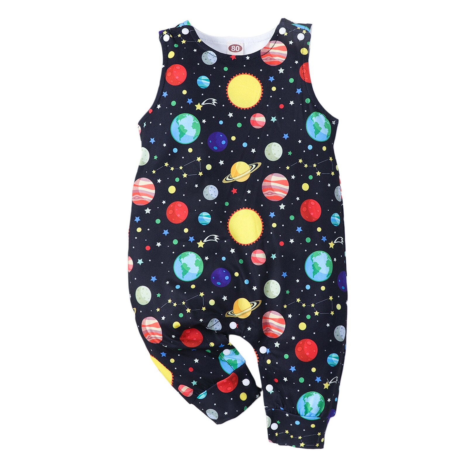 Citgeett Sommer Kleinkind Baby Jungen Mädchen Ärmellose Gesamt Karikatur drucken Strampler lässig Kleidung: C / 6m