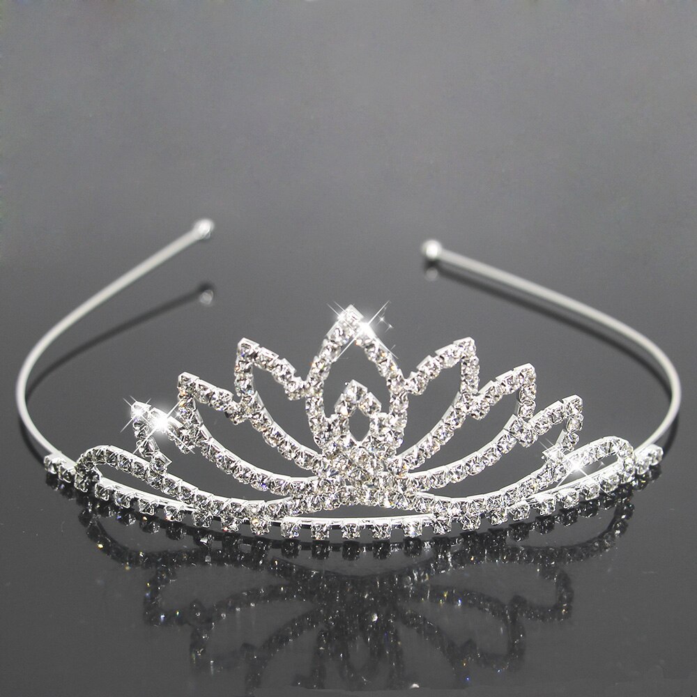 Ainameisi brude prinsesse krone bryllup diademer hår smykker rhinsten pandebånd piger børn tiara hår tilbehør: 2