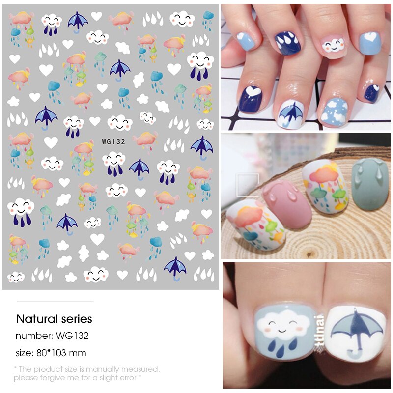 HNUIX 3d nail art sticker Bloemen Motieven Nails Art manicure decal decoraties nail sticker voor nail beauty tips