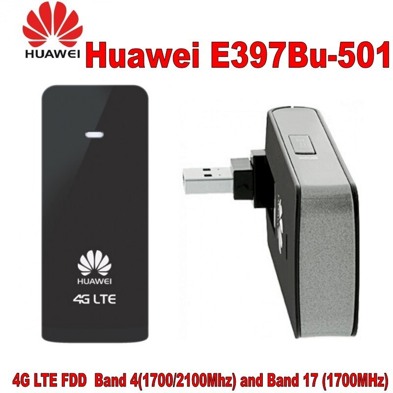 Ulåst huawei  e397 e397bu-501 e397u-53 4g lte fdd 100 mbps mobil internettpinne 4g b4 aws  b17 1700 mhz