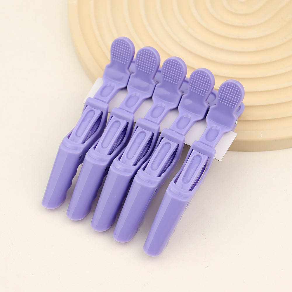Pinzas de pelo de cocodrilo de plástico, pinzas de peluquería, pinza para el pelo, peluquero , horquillas de estilismo, pasadores, accesorios para el cabello: Lavanda