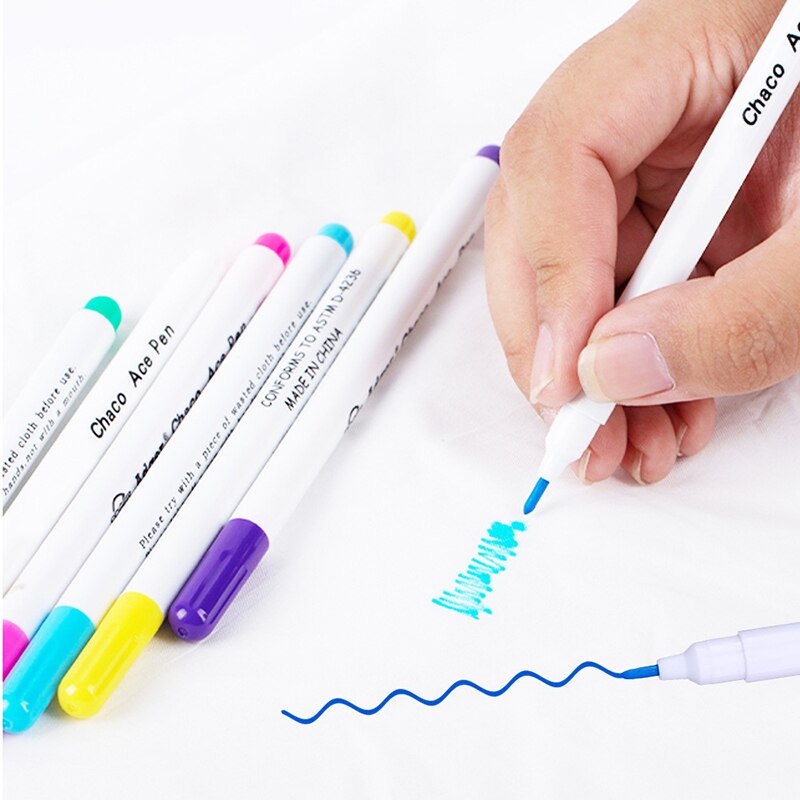 1-6pcs Quilting Sewing Tools Ink Disappearing Fabric Marker Pen DIY Cross Stitch Water Erasable Pen Dressmaking Tailor's Pen