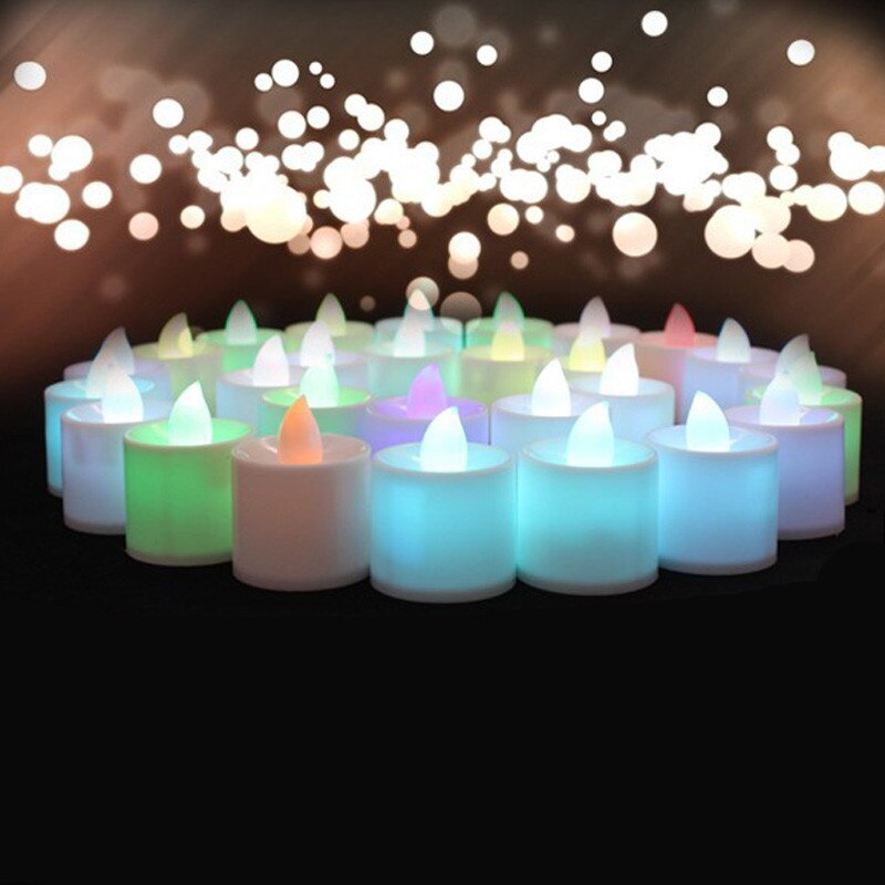 In Voorraad! Mini Zeven Kleurverloop Elektronische Kaars Lamp Kleurrijke Romantische Elektronische Kaars Led Licht Voor Party Decor