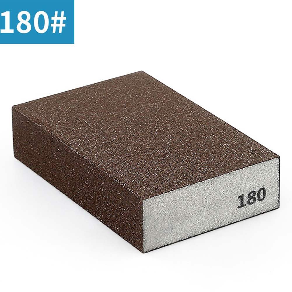Schleifschwamm, Körnung 60, 80, 100, 120, 180, 240, 320, Wandschleifschwamm, Sandblock, Schleifpapier, Modellfarbe, polierter Sandstein: Rot