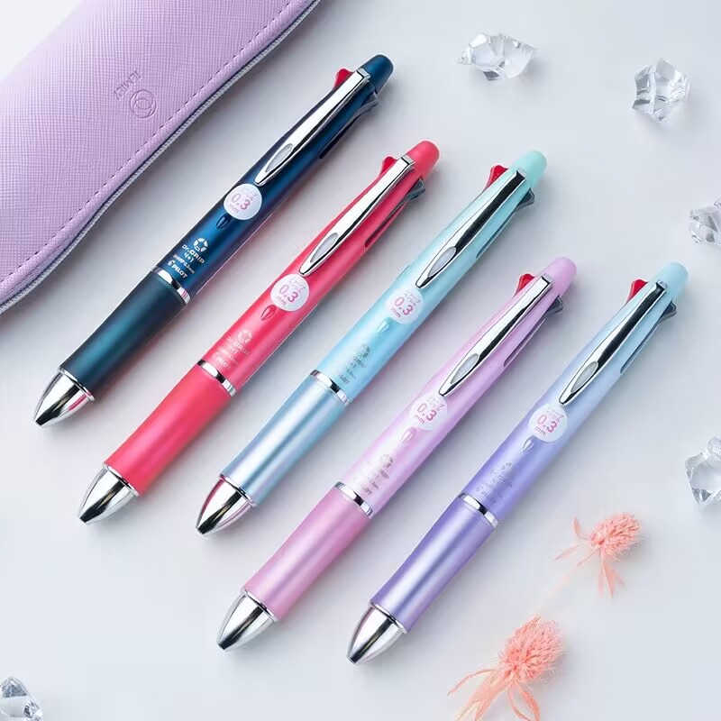 PILOT Dr. Grip-Bolígrafo multifuncional 4 + 1, bolígrafo Modular de 4 colores de 0,7/0,5mm, lápiz mecánico de 0,3/0,5mm, suministros de papelería